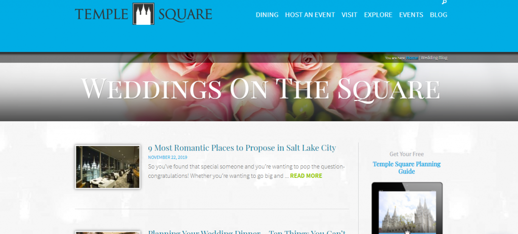temple square wedding blog