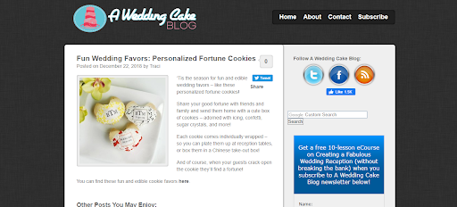 a wedding cake blog