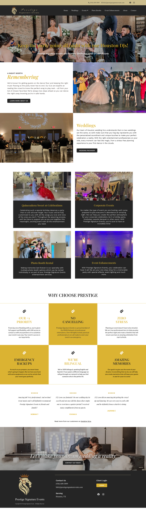 effective use of photos and graphics for wedding websites