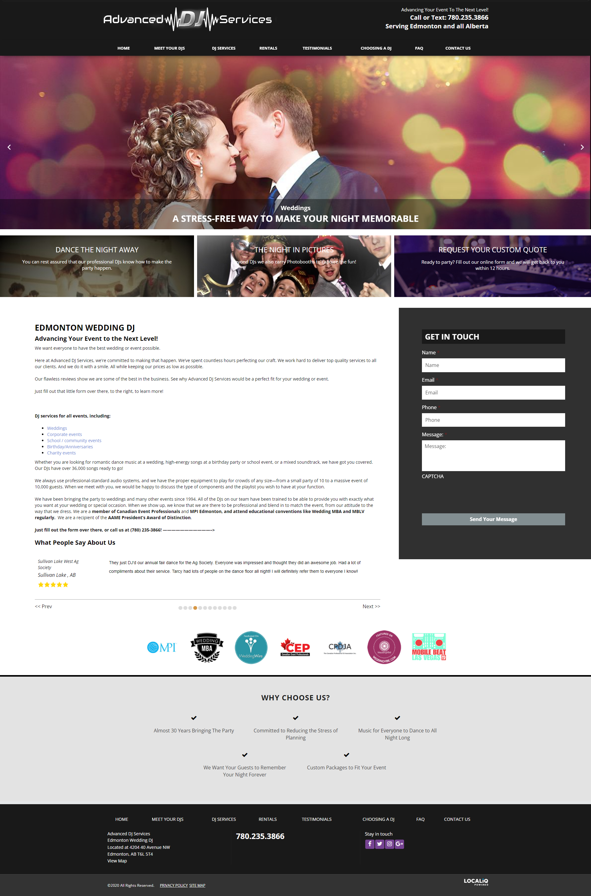 A visually stunning and user-friendly website design tailored specifically for a wedding business. The website is optimized for search engine optimization (SEO), enhancing its online visibility and attracting more potential clients.