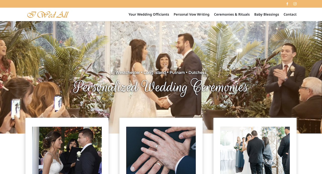 website for wedding officant i wed all