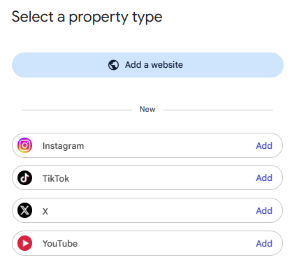 add social media to gsc